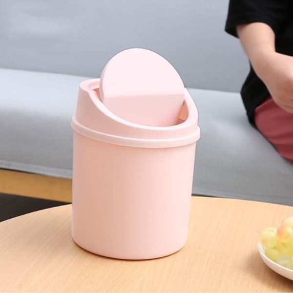 Mini Desktop Bin Liten papperskorg GRÅ - spot försäljning grey