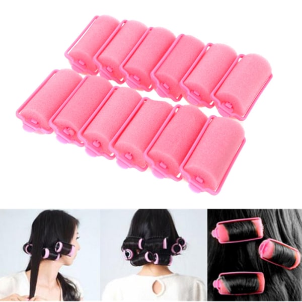 12 st Svampkudde Hårrullar Curlers DIY Curls Tool Kit DIY - stock