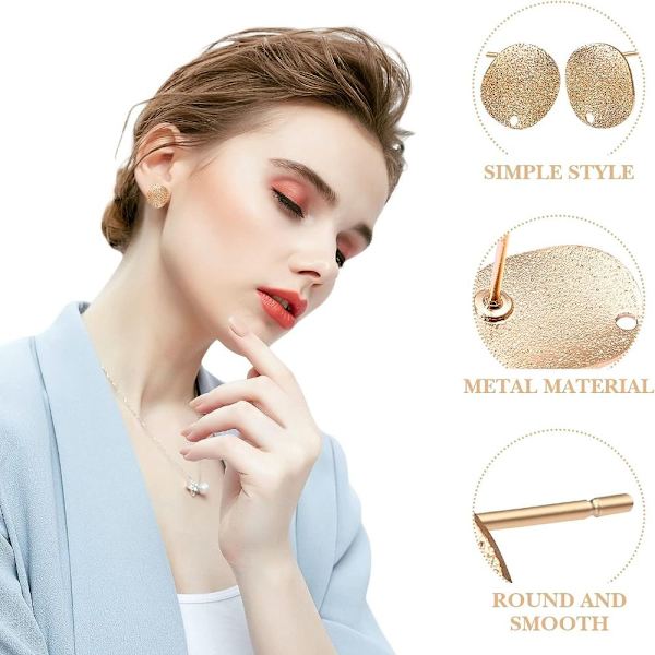 Alloy Stud Earrings Post Blank - varastossa