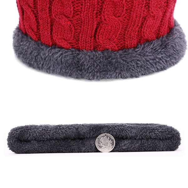 Stickad halsduk Ring RÖD - spot sales red