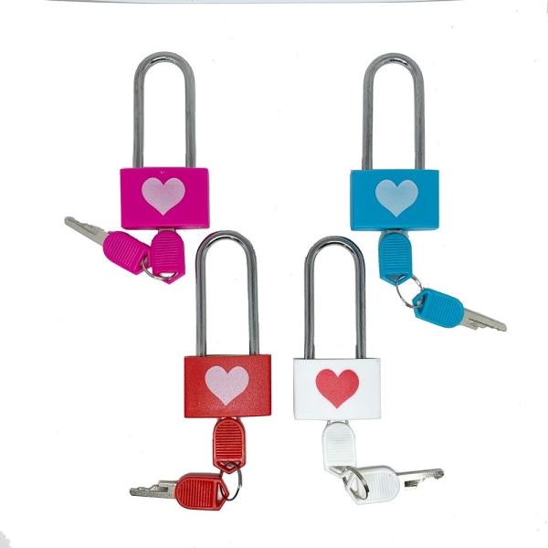 Pitkä kahva Parilukko Love Lock Riippulukko Ystävänpäivä valkoinen - laadukas white