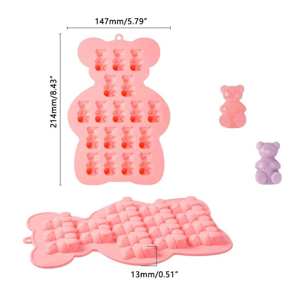 Gummy Bear Form blir Socker RÖD - on stock red