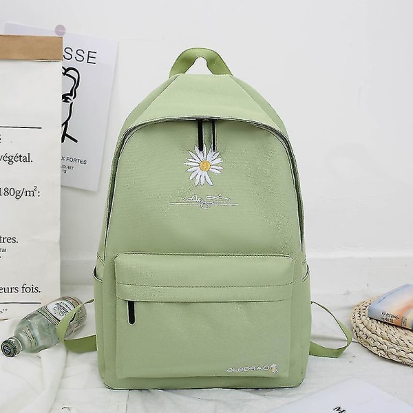 Daisy Canvas Youth Student Reppu Vihreä - korkea laatu color