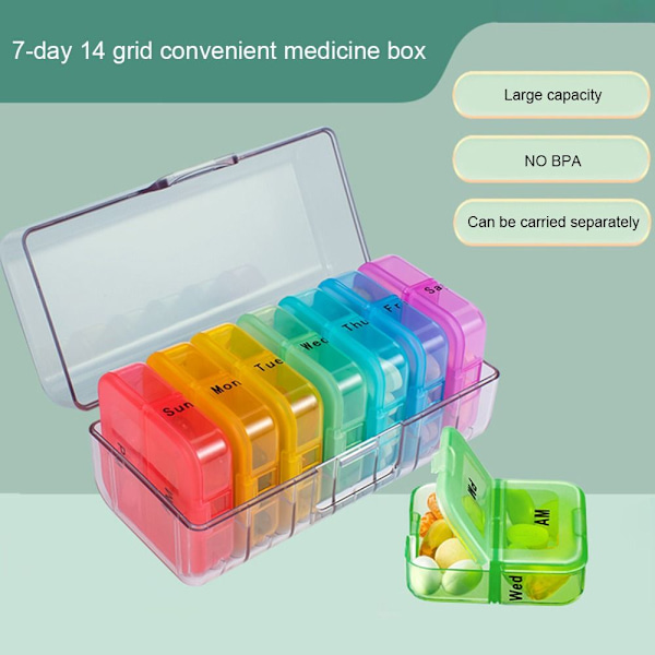 Pill Box Medicin Förvaringsbox VIT - high quality White