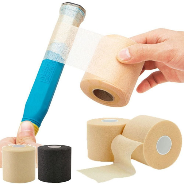 1/2PCS Foam Bandage Sulkapallomaila Overgrip BEIGE - varastossa Beige 6cmx20m-2Pcs-6cmx20m-2Pcs