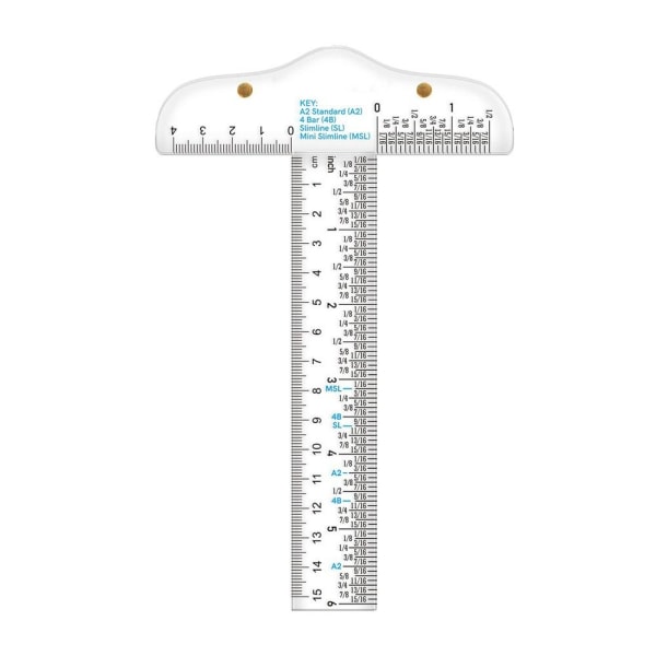 T-Square Linjal Graduerad T-Ruler Inch Metrisk T-Square - on stock