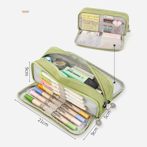 Dubbelsidig pennpåse Case Special Macaron Color - stock Green