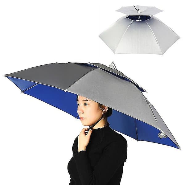 Dubbellagers paraplyhatt Kvinnor Män Vikbar cap - high quality