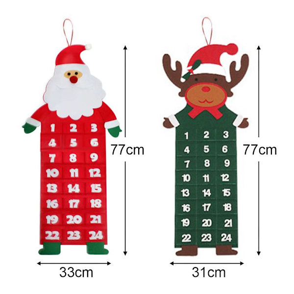 Filt julgran hängande dekorationer Julklappskalender - spot försäljning
