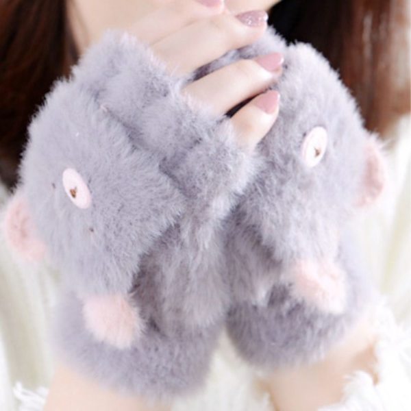 1 Par Fingerless Handskar Half Finger Handskar BEIGE - stock beige