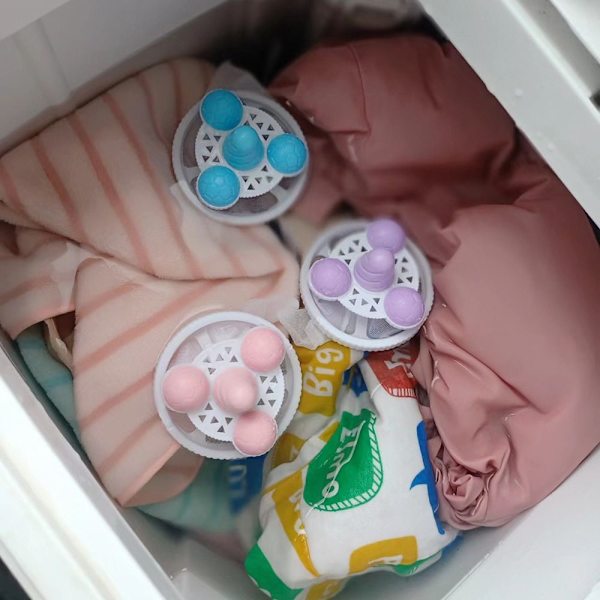 2kpl Pesupallo Vaatteet Puhdistuspallo Pink-A - laadukas Pink-A