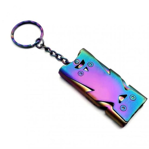 Double Pipe Whistle High Decibel MULTICOLOR - stock multicolor