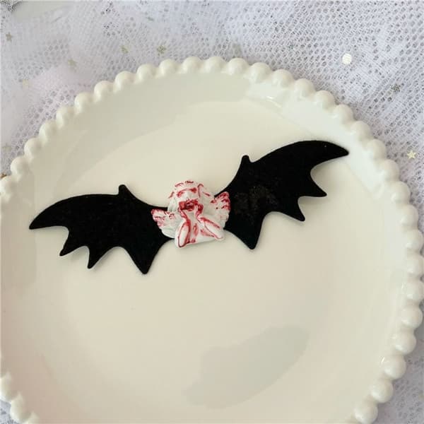 4kpl Halloween Skull Bat Hiusneulaklipsit - varastossa 6