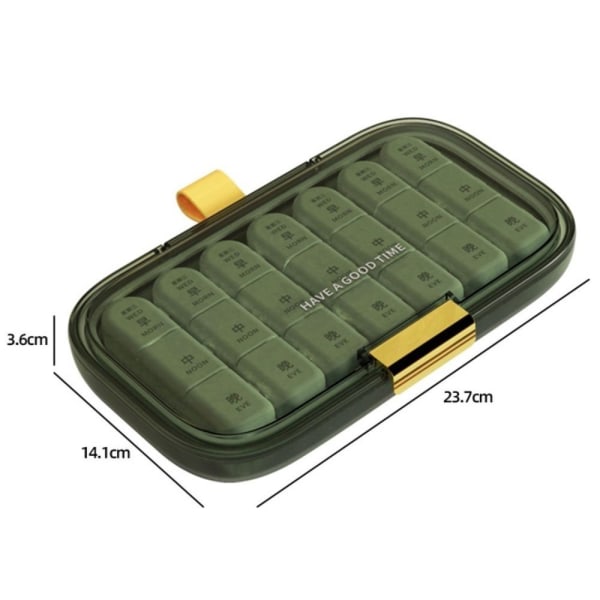 Pill Box Pill Case GRÖN - spot sales Green L