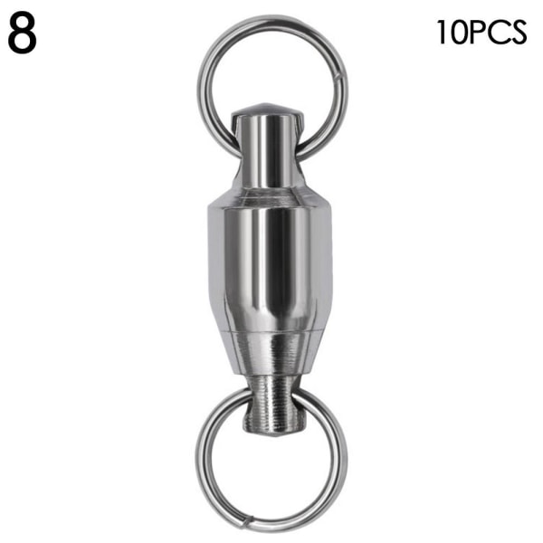 10 st Fishing Rolling Swivel Connector Heavy Duty Ball 8 - high quality 8