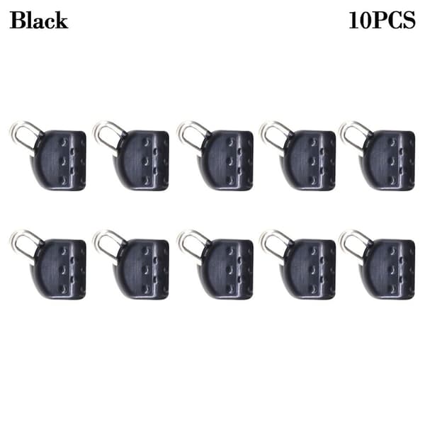 20kpl Abo Float Connectors Clear Snap BLACK - spot ale Black