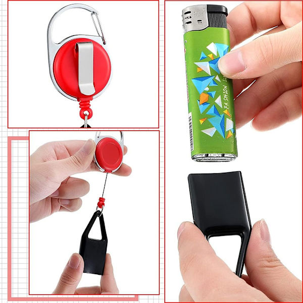 Lighter Clip Cover PUNAINEN - korkea laatu red