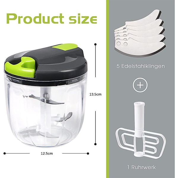 Manuaalinen ruokasilppuri Speedy Chopper 520ML - korkea laatu 520ml
