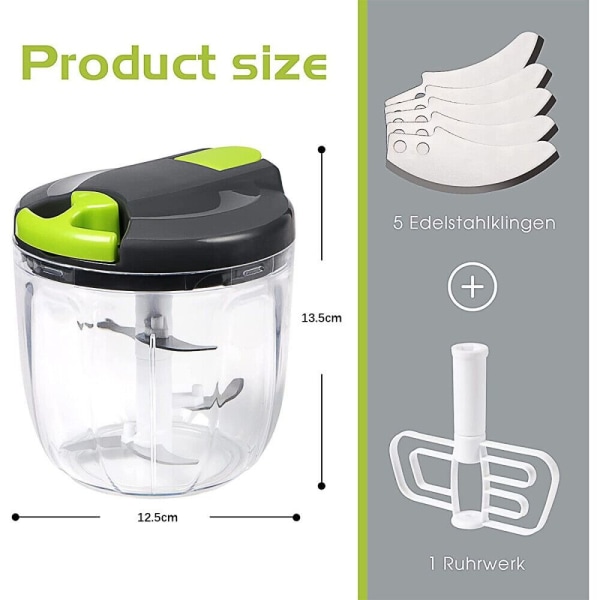 Manuaalinen ruokasilppuri Speedy Chopper 900ML - varastossa 900ml