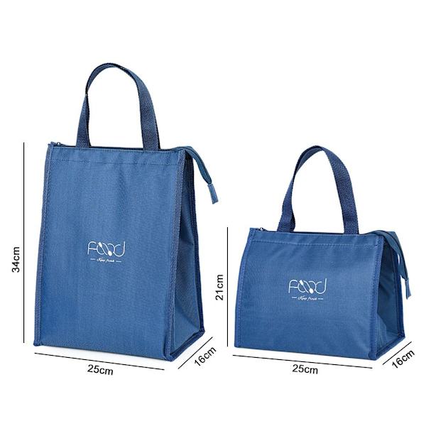 Isolerad Thermal Bag Kylväska Lunchväska BLÅ LITEN - high quality blue small