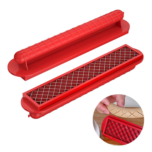 Hot Dog ter Skivningsverktyg för BBQ Bärbar korvskärare Kitch - high quality Red