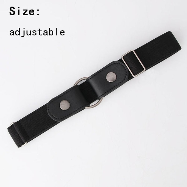 Spännefritt Invisible Bälte Läder Midjeband VIT - high quality white