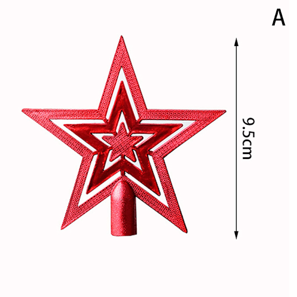 Glitter joulukuusi Top Star joulukoristeet Home Chi - korkea laatu Red 9cm