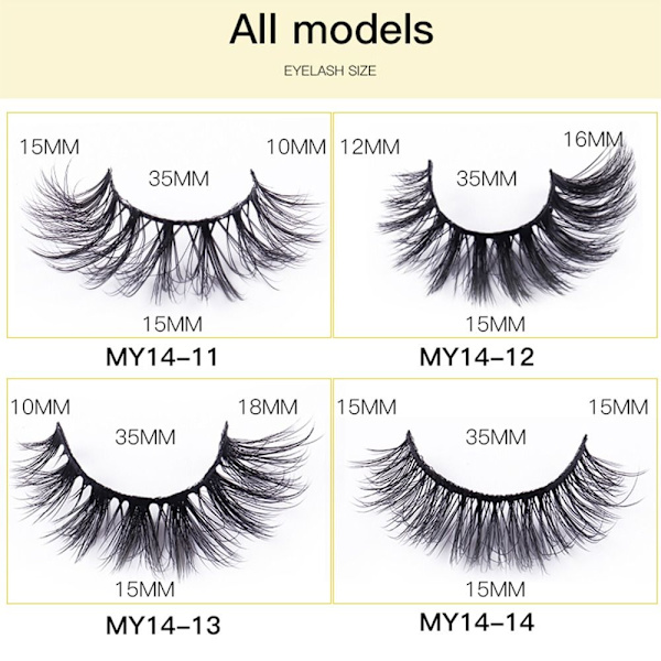 Tekoripset Faux Mink Lashes - varastossa MY14-15