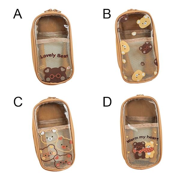 Tre-lagers Bear Pencil Bag Pencil Paper Box C - on stock C