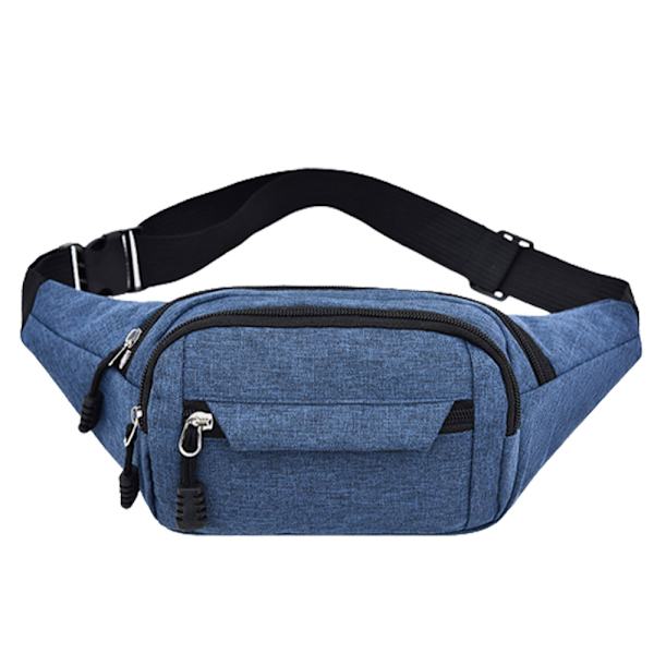 Bum Bag Fanny Pack Travel Waist Bag Money Belt Nylon Waist Bag - spot-ale blue