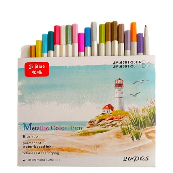 Marker Pen Metallinen kynä HARD TIP-20 COLOURS - spot-myynti