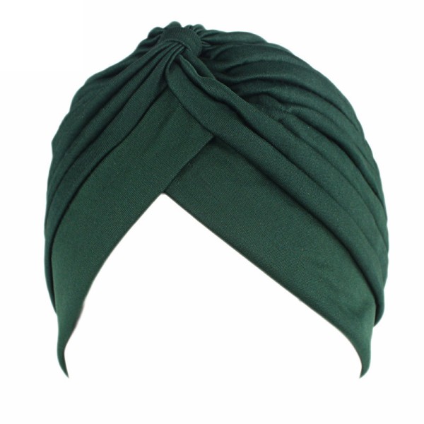 Kvinnor Baby Turban Chemo Cap Hår Wrap Hat Bandana - high quality Dark Green