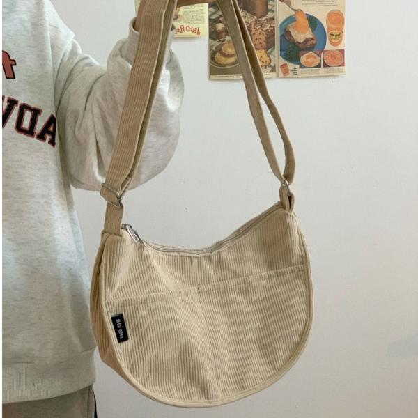 Canvas axelväska Crossbody väska BRUN - spot sales brown