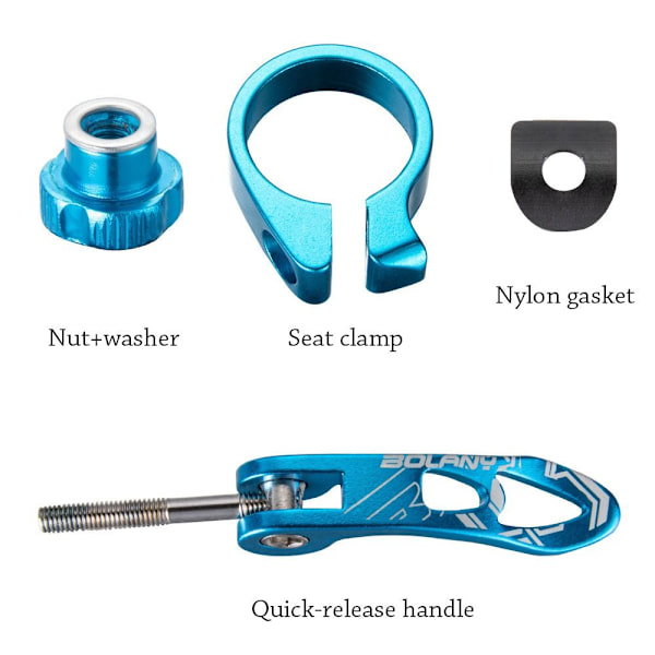 Cykelsätesklämma Cykelsitsstolpsklämmor BLÅ 31,8MM - stock Blue 31.8mm