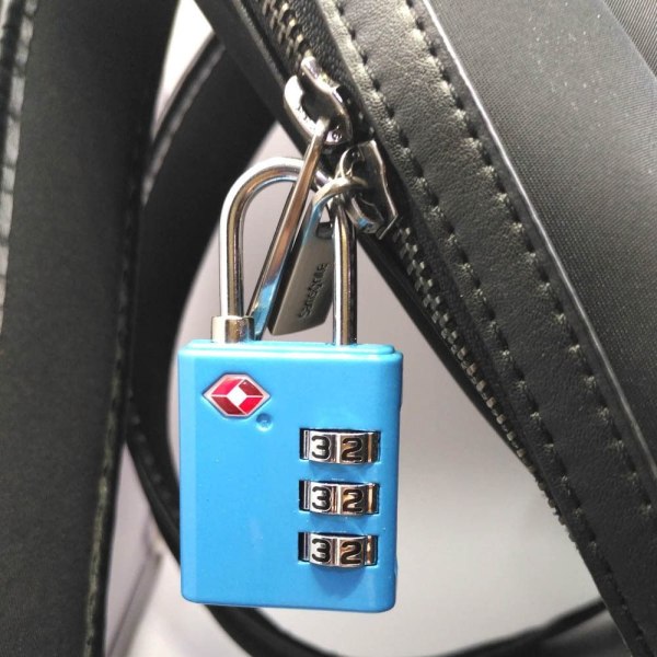 TSA Customs Code Lock Matkatavaroiden Salasanalukko SILVER - varastossa Silver