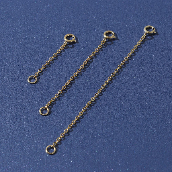 Förlängare säkerhetskedjeförlängare för armbandshalsband GULD 3CM - high quality