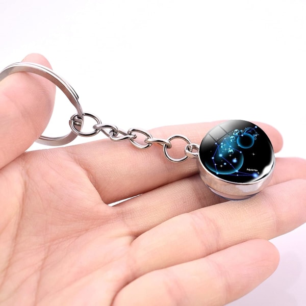 12 Constellation Glow In The Dark Creative Galaxy nyckelring, - high quality A
