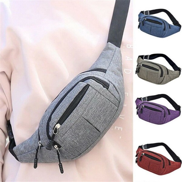 Midja Bröstpaket Crossbody Handväskor GRÅ - stock grey