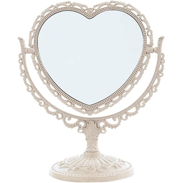 7-tums hjärtformad spegel Sminkspegel för bordsskiva - on stock