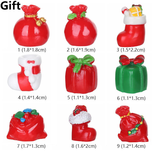 1st Julfigurer Miniatyrsnögubbe Jultomten JULTRÄD - high quality