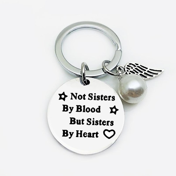 3 delar Bästa vän Nyckelring Inte Sisters By Blood Men Syster By Heart Nyckelring Perfekta vänskapspresenter för tjejer Sisters - high quality