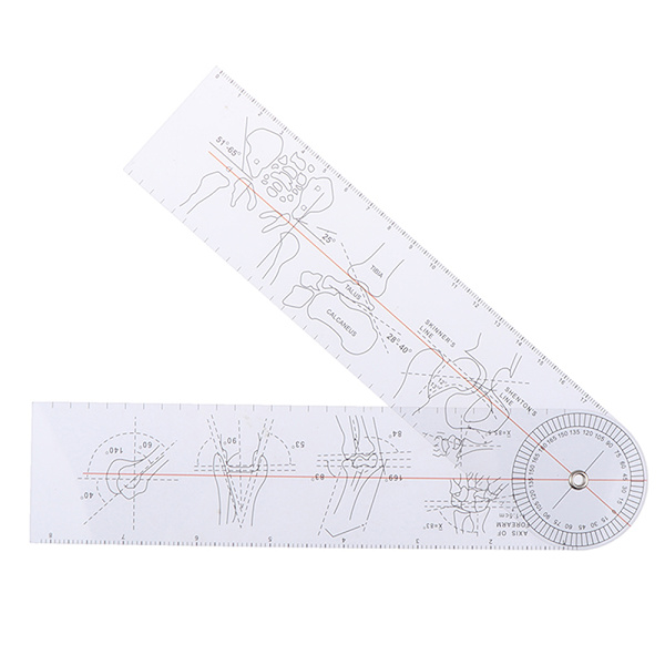 Moniviivainen Goniometer Protractor Ortopedian työkalu - varastossa 1pc