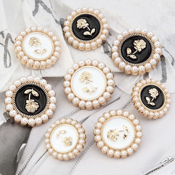 10 kpl Pearl Buttons Shirt Buttons MUSTA 18MM10KPL 10 KPL - spot ale black 18MM10pcs-10pcs