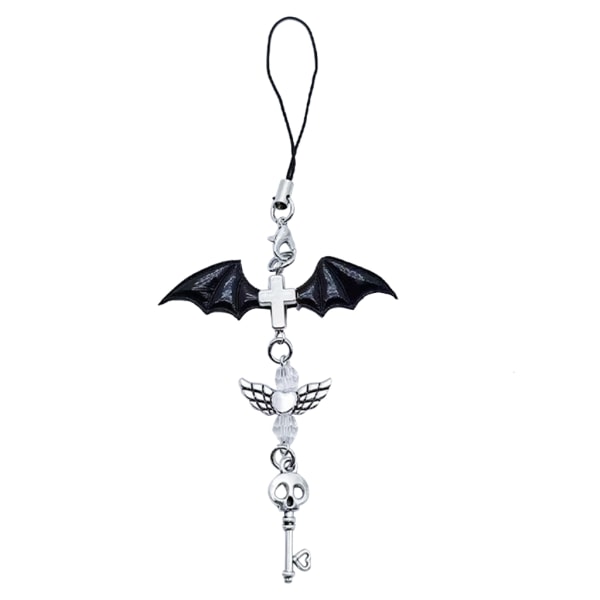 Goth Y2K telefon berlock hänge Kawaii-nyckelring för väska Söt tillbehör Kvinnor Gitarrband Lanyard pärlstav Nyckelring hänge - spot försäljning null - Style 4