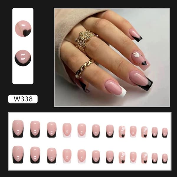 24st False Nails Short Square - stock W338