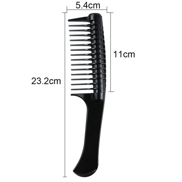 Skarvning Detangling Roller Comb, Integrerad Roller Hårkam - high quality Black