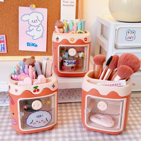 e Creative Fashion Office Storage Box Desktop Multi-function Pe - spot sales With Sticker