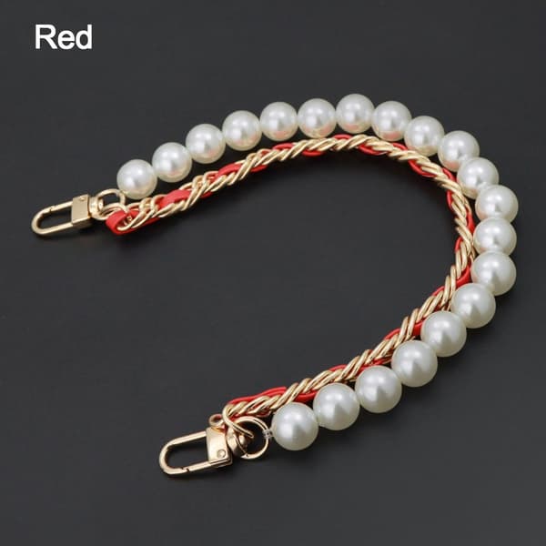 Pearl Strap Väskor Handväska Handtag RÖD - stock Red