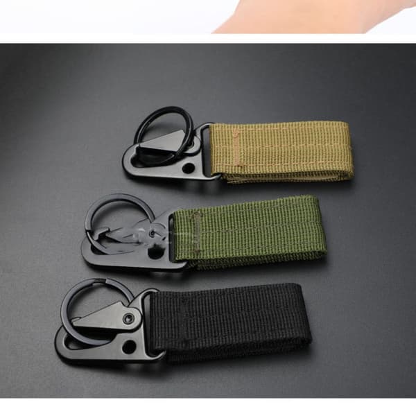 Hängande Webbing Spänne Vandring Klätterkarbin SVART - high quality Black