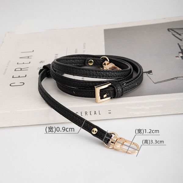Käsilaukku hihnat aitoa nahkaa Vyöt MUSTA STRAP - korkea laatu Black Strap